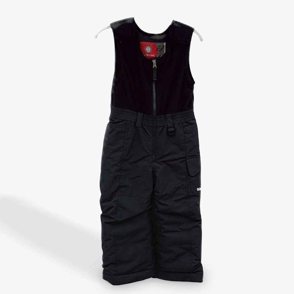Boulder Gear Black Ski Snow Bib Overalls for Kids Size 4